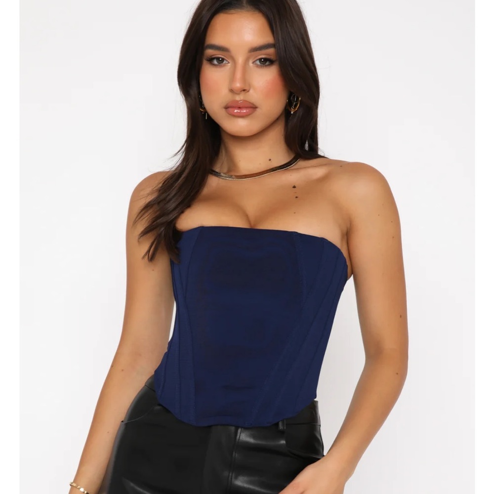Sharp Edges Bustier Navy